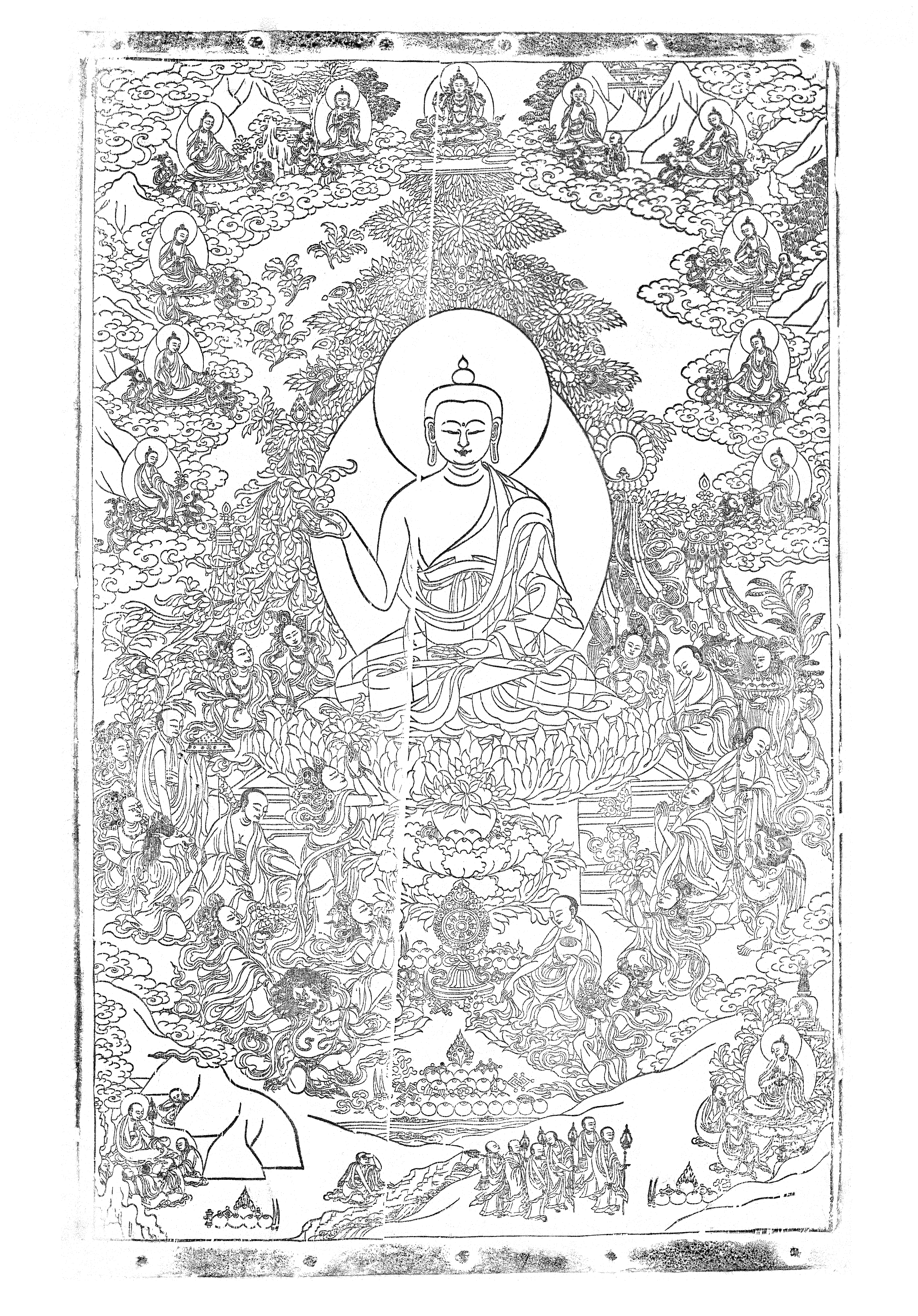 デルゲ版仏伝図の転法輪